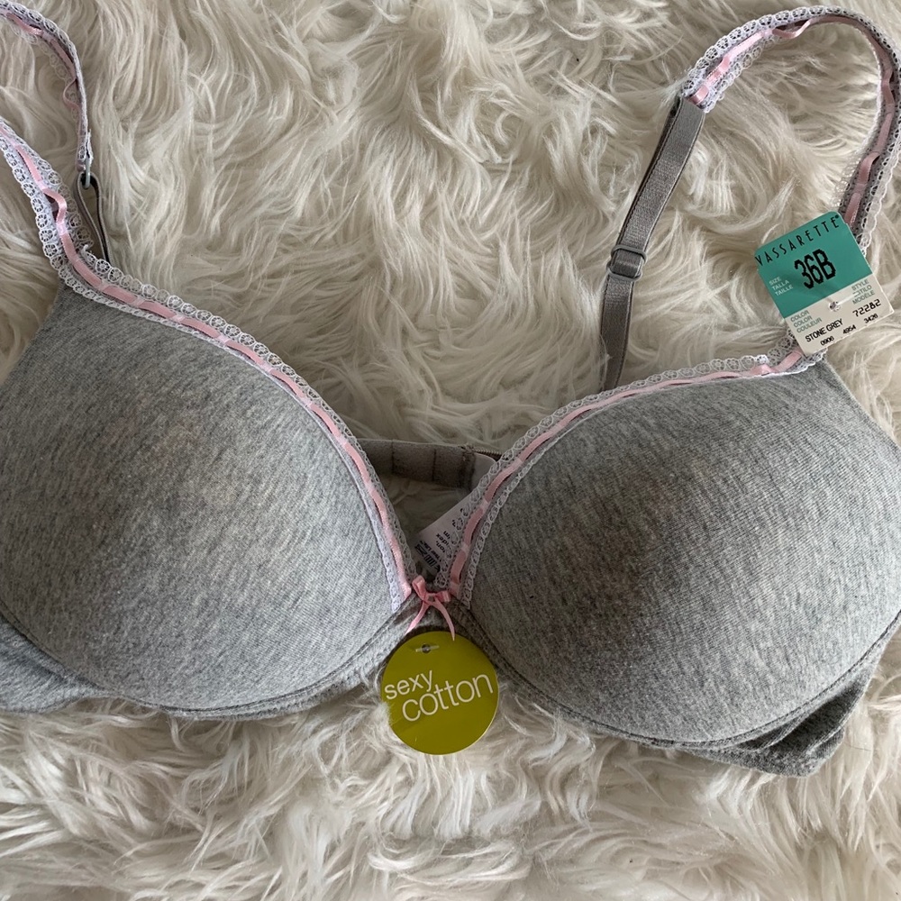 Vasarette NWT gray and pink bra 36B